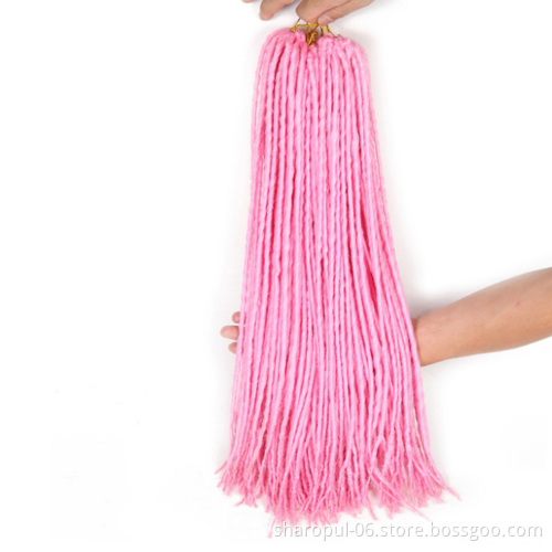 African Hair Extension Dreadlock Crochet Twist Braid Synthetic Weave Pack thin Goddess Faux Locs